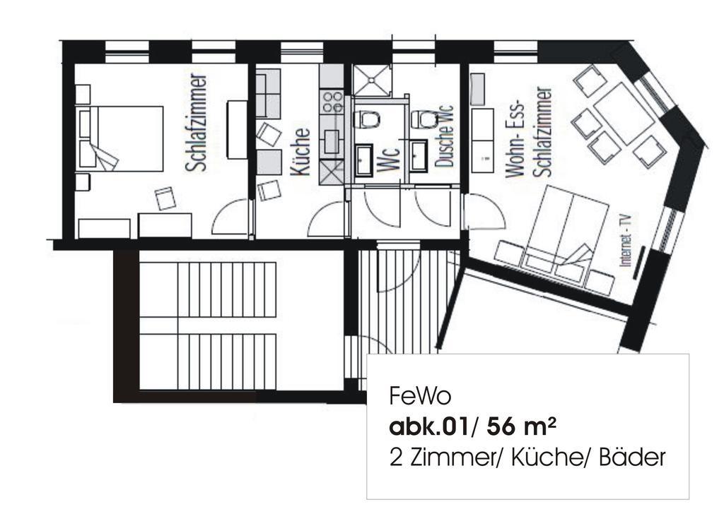 プラウエンAuerbachs Kellerアパートメント 部屋 写真